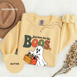 Funny Halloween Ghost Sweatshirt, Where My Boos At Party Pullover, Spooky Season Drinking Gift for Beer Lover, Adult Costume Party Outfit
