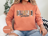 Halloween Season Sweatshirt, Leopard Plaid Pumpkin Letter Pullover, Cute Fall Gift for Women, Spooky October Outfit for Teachers and Moms