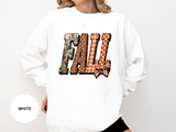 Patchwork Fall Sweatshirt, Floral Leopard Plaid Autumn Pullover, Coquette Bow Seasonal Gift for Women, Cozy Thanksgiving Outfit for Her