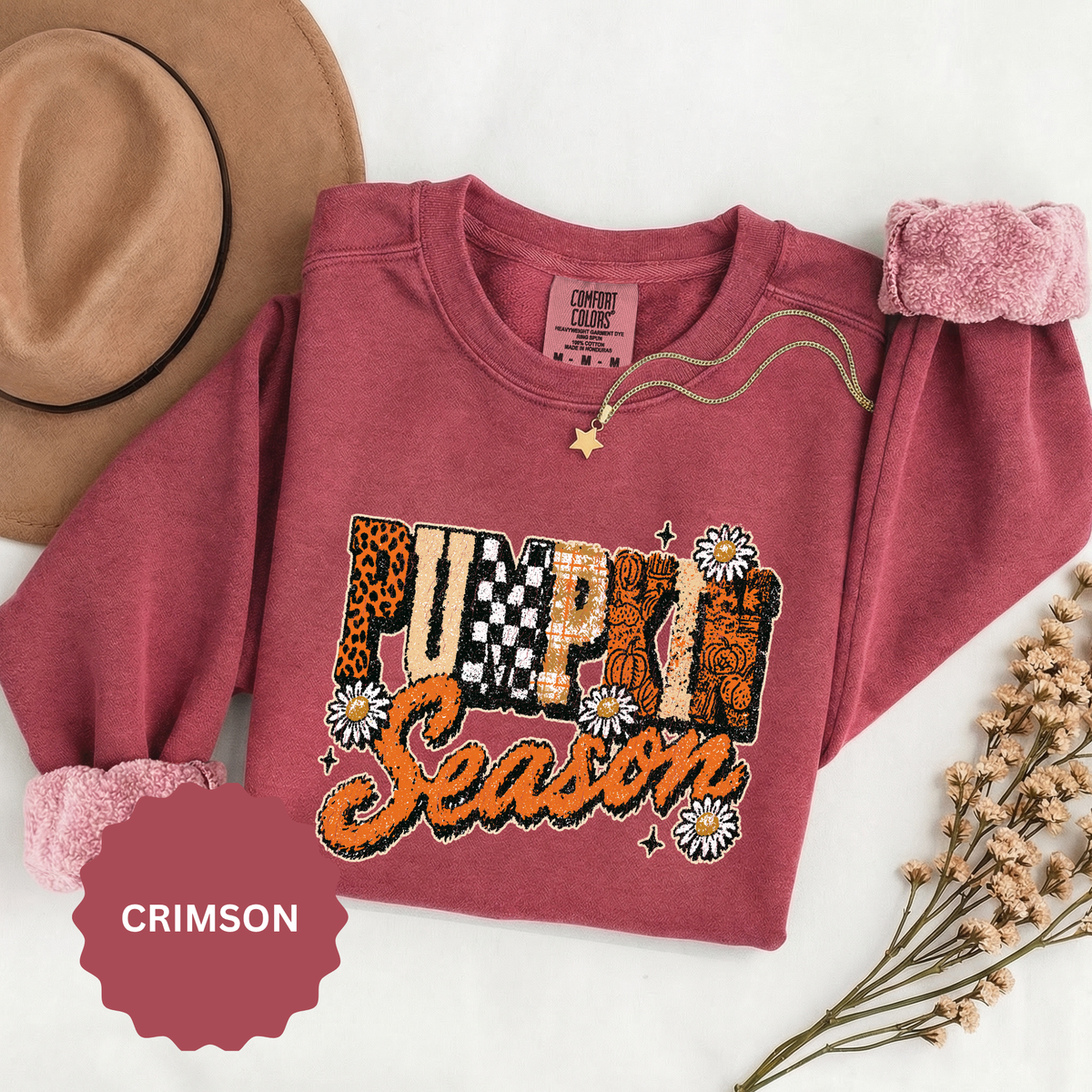 Pumpkin Season Sweatshirt, Retro Leopard Checker Fall Pullover, Cute Autumn Gift for Women, Cozy Thanksgiving October Outfit for Her