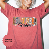 Halloween Season Shirt, Leopard Plaid Pumpkin Letter Graphic Tee, Cute Fall Gift for Women, Spooky October Outfit for Teachers and Moms
