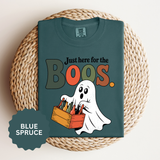 Funny Halloween Ghost Shirt, Where My Boos At Graphic Tee, Spooky Season Drinking Gift for Beer Lover, Fun Adult Costume Party Outfit