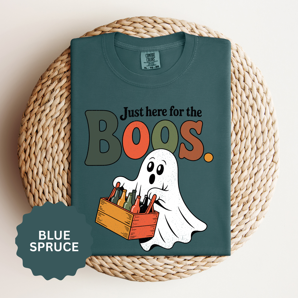 Funny Halloween Ghost Shirt, Where My Boos At Graphic Tee, Spooky Season Drinking Gift for Beer Lover, Fun Adult Costume Party Outfit