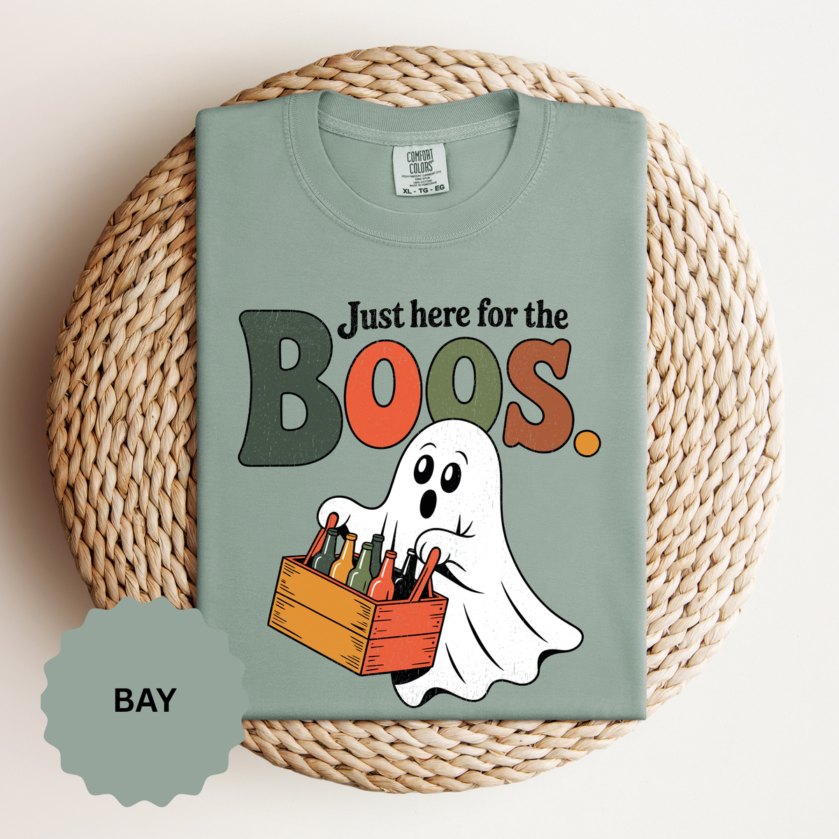 Funny Halloween Ghost Shirt, Where My Boos At Graphic Tee, Spooky Season Drinking Gift for Beer Lover, Fun Adult Costume Party Outfit