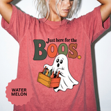 Funny Halloween Ghost Shirt, Where My Boos At Graphic Tee, Spooky Season Drinking Gift for Beer Lover, Fun Adult Costume Party Outfit