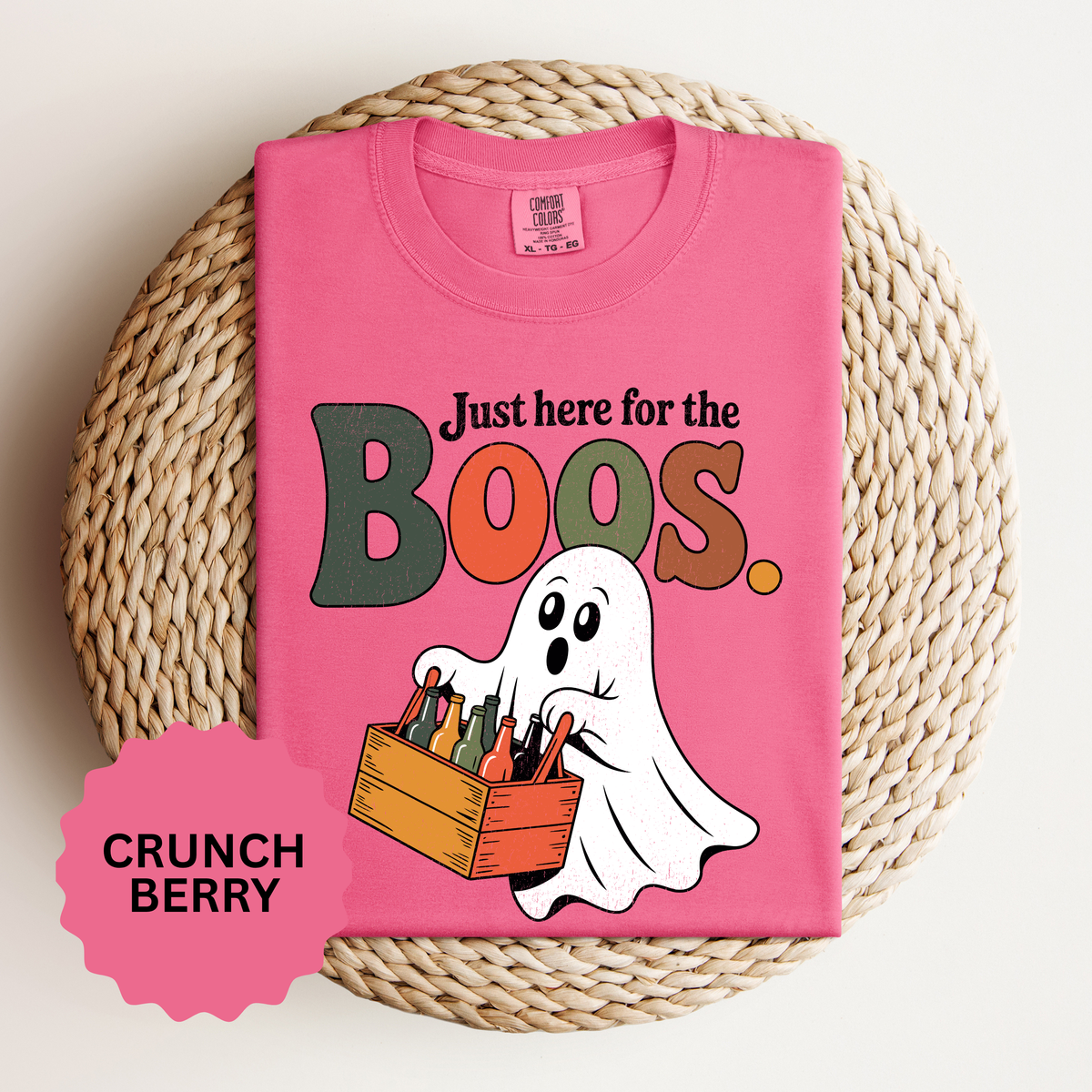 Funny Halloween Ghost Shirt, Where My Boos At Graphic Tee, Spooky Season Drinking Gift for Beer Lover, Fun Adult Costume Party Outfit