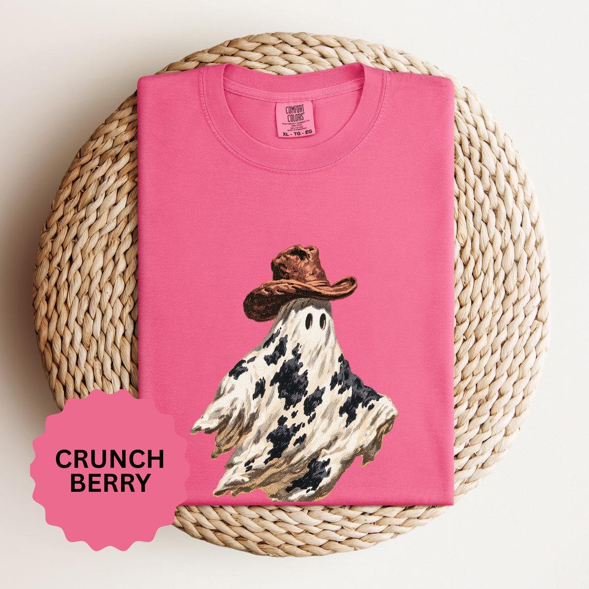 Western Ghost Halloween Shirt, Cowboy Hat Spooky Graphic Tee, Cute Vintage Fall Gift for Cowgirl, Country October Outfit for Women