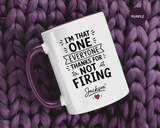 Personalized Funny Boss Mug, Thanks for Not Firing Us Coffee Cup, Custom Manager Name Gift, Coworker Office Humor, Boss Day Present