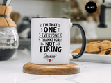 Personalized Funny Boss Mug, Thanks for Not Firing Us Coffee Cup, Custom Manager Name Gift, Coworker Office Humor, Boss Day Present