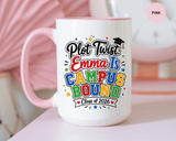 Personalized College Bound Mug, Plot Twist Campus Bound Graduation Cup, Custom Class of 2026 Gift for Her, High School Senior Present