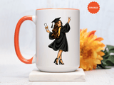 College Graduation Mug for Her, Female Graduate Coffee Cup, Congratulations Gift for Daughter, Sister or Best Friend, Senior Keepsake