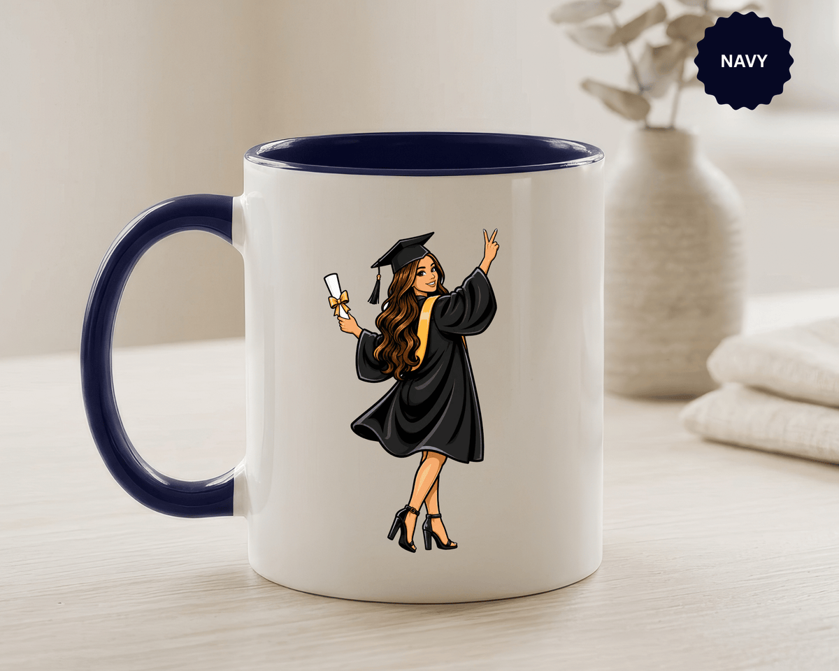 College Graduation Mug for Her, Female Graduate Coffee Cup, Congratulations Gift for Daughter, Sister or Best Friend, Senior Keepsake