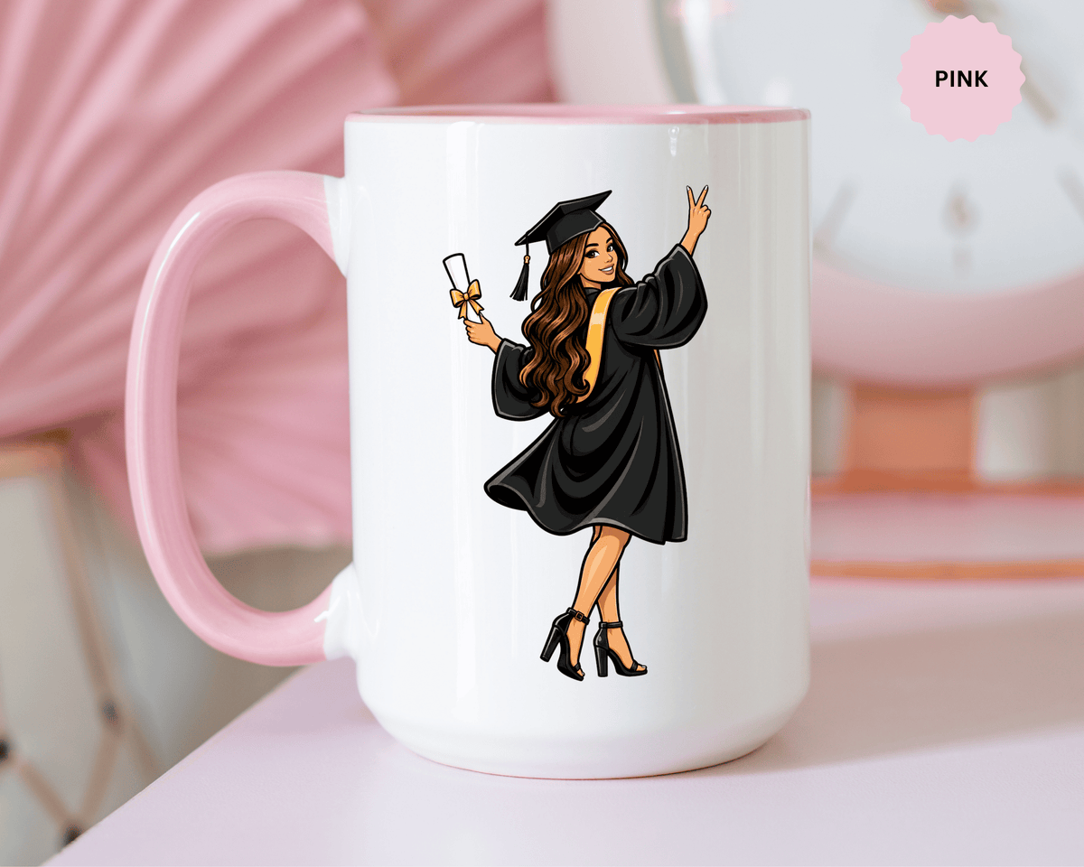 College Graduation Mug for Her, Female Graduate Coffee Cup, Congratulations Gift for Daughter, Sister or Best Friend, Senior Keepsake