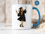 College Graduation Mug for Her, Female Graduate Coffee Cup, Congratulations Gift for Daughter, Sister or Best Friend, Senior Keepsake