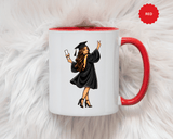 College Graduation Mug for Her, Female Graduate Coffee Cup, Congratulations Gift for Daughter, Sister or Best Friend, Senior Keepsake