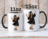 College Graduation Mug for Her, Female Graduate Coffee Cup, Congratulations Gift for Daughter, Sister or Best Friend, Senior Keepsake
