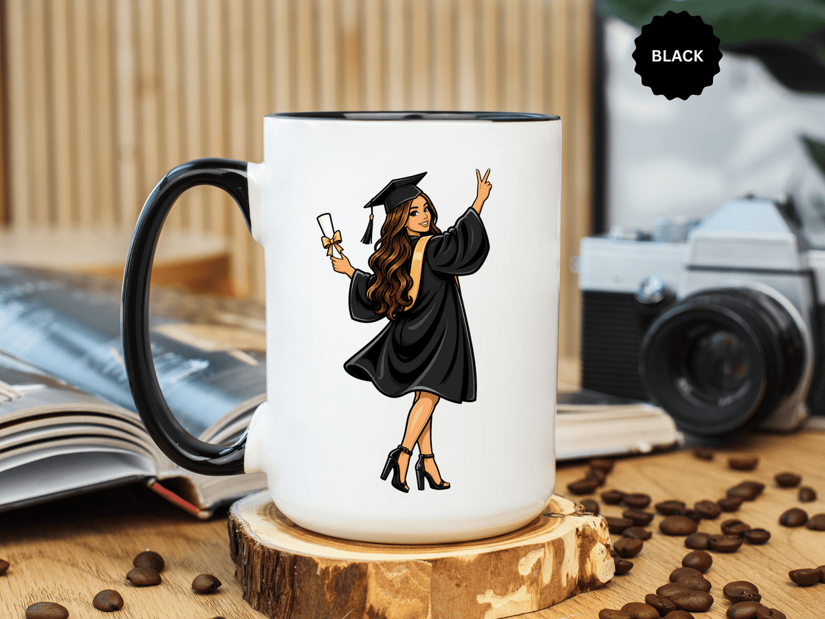 College Graduation Mug for Her, Female Graduate Coffee Cup, Congratulations Gift for Daughter, Sister or Best Friend, Senior Keepsake