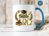 Personalized Graduation Mug for Her, Brave Mind Bright Future Coffee Cup, Custom Name Gift for Daughter, College or High School Graduate