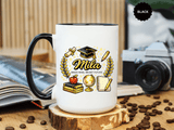 Personalized Graduation Mug for Her, Brave Mind Bright Future Coffee Cup, Custom Name Gift for Daughter, College or High School Graduate