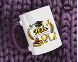 Personalized Graduation Mug for Her, Brave Mind Bright Future Coffee Cup, Custom Name Gift for Daughter, College or High School Graduate