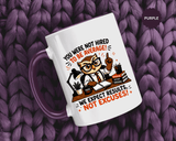 Funny Motivational Office Mug, Results Not Excuses Coffee Cup, Tough Love Gift for Employee, Coworker, Boss or Entrepreneur, Workplace Humor