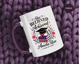 Personalized Graduation Mug for Her, She Believed and Achieved Coffee Cup, Custom Name Class of 2027 Gift, Floral Graduation Keepsake