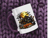 Halloween Witch Coffee Mug, Spooky Reaper and Pumpkin Cup, Gothic Horror Gift for Halloween Lover, Haunted House October Drinkware