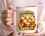 Pumpkin Spice Coffee Mug, Everything Nice Fall Cup, Autumn Latte Gift for Coffee Lover, Thanksgiving Hostess or Pumpkin Season Fan