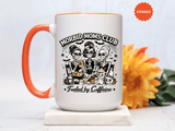 Morbid Moms Club Coffee Mug, Gothic Skeleton Mom Cup, Funny Halloween Gift for Mom Friends, Spooky Mama Birthday or Group Present for Her