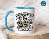 Morbid Moms Club Coffee Mug, Gothic Skeleton Mom Cup, Funny Halloween Gift for Mom Friends, Spooky Mama Birthday or Group Present for Her