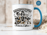 Morbid Moms Club Coffee Mug, Gothic Skeleton Mom Cup, Funny Halloween Gift for Mom Friends, Spooky Mama Birthday or Group Present for Her