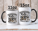 Morbid Moms Club Coffee Mug, Gothic Skeleton Mom Cup, Funny Halloween Gift for Mom Friends, Spooky Mama Birthday or Group Present for Her