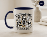 Morbid Moms Club Coffee Mug, Gothic Skeleton Mom Cup, Funny Halloween Gift for Mom Friends, Spooky Mama Birthday or Group Present for Her