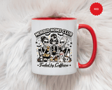 Morbid Moms Club Coffee Mug, Gothic Skeleton Mom Cup, Funny Halloween Gift for Mom Friends, Spooky Mama Birthday or Group Present for Her