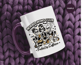 Morbid Moms Club Coffee Mug, Gothic Skeleton Mom Cup, Funny Halloween Gift for Mom Friends, Spooky Mama Birthday or Group Present for Her