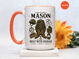 Personalized Army Soldier Mug, Built with Courage Coffee Cup, Custom Name Military Gift for Him, Veteran, Recruit or Service Member