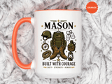 Personalized Army Soldier Mug, Built with Courage Coffee Cup, Custom Name Military Gift for Him, Veteran, Recruit or Service Member