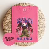 Honoring Those Who Served Shirt, Military Memorial T-Shirt, Fallen Soldier Tribute, Veteran Remembrance Gift, Patriotic Eagle Tribute Tee