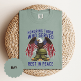 Honoring Those Who Served Shirt, Military Memorial T-Shirt, Fallen Soldier Tribute, Veteran Remembrance Gift, Patriotic Eagle Tribute Tee