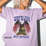 Honoring Those Who Served Shirt, Military Memorial T-Shirt, Fallen Soldier Tribute, Veteran Remembrance Gift, Patriotic Eagle Tribute Tee