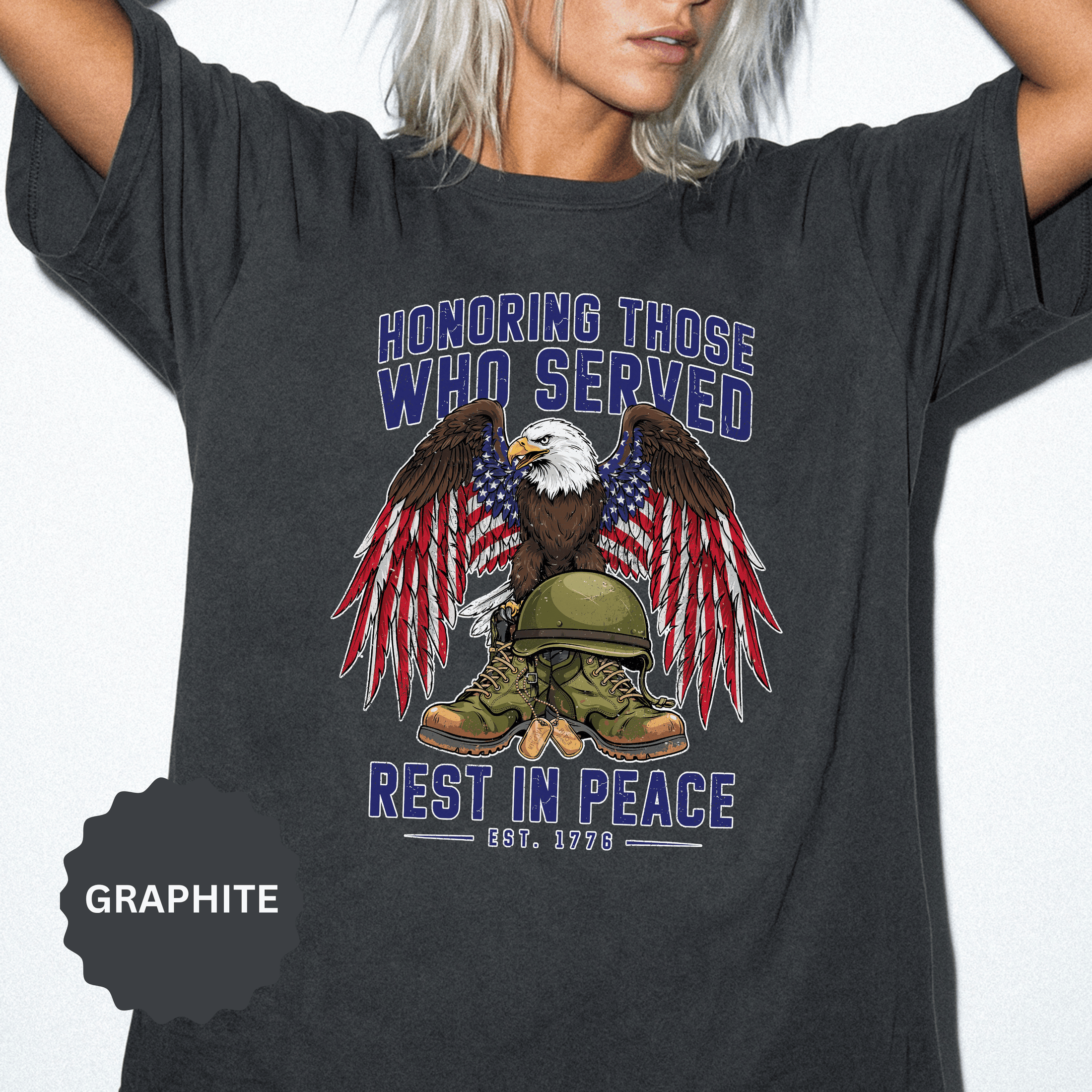 Honoring Those Who Served Shirt, Military Memorial T-Shirt, Fallen Soldier Tribute, Veteran Remembrance Gift, Patriotic Eagle Tribute Tee