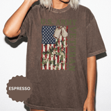 US Army Veteran Shirt, American Flag Camo T-Shirt, Military Dog Tag Tee, Patriotic Gift for Soldier, Retirement or Veterans Day Top