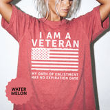 I Am a Veteran Shirt, My Oath Has No Expiration Date T-Shirt, Patriotic Military Gift, Veterans Day Tee for Retired Service Member