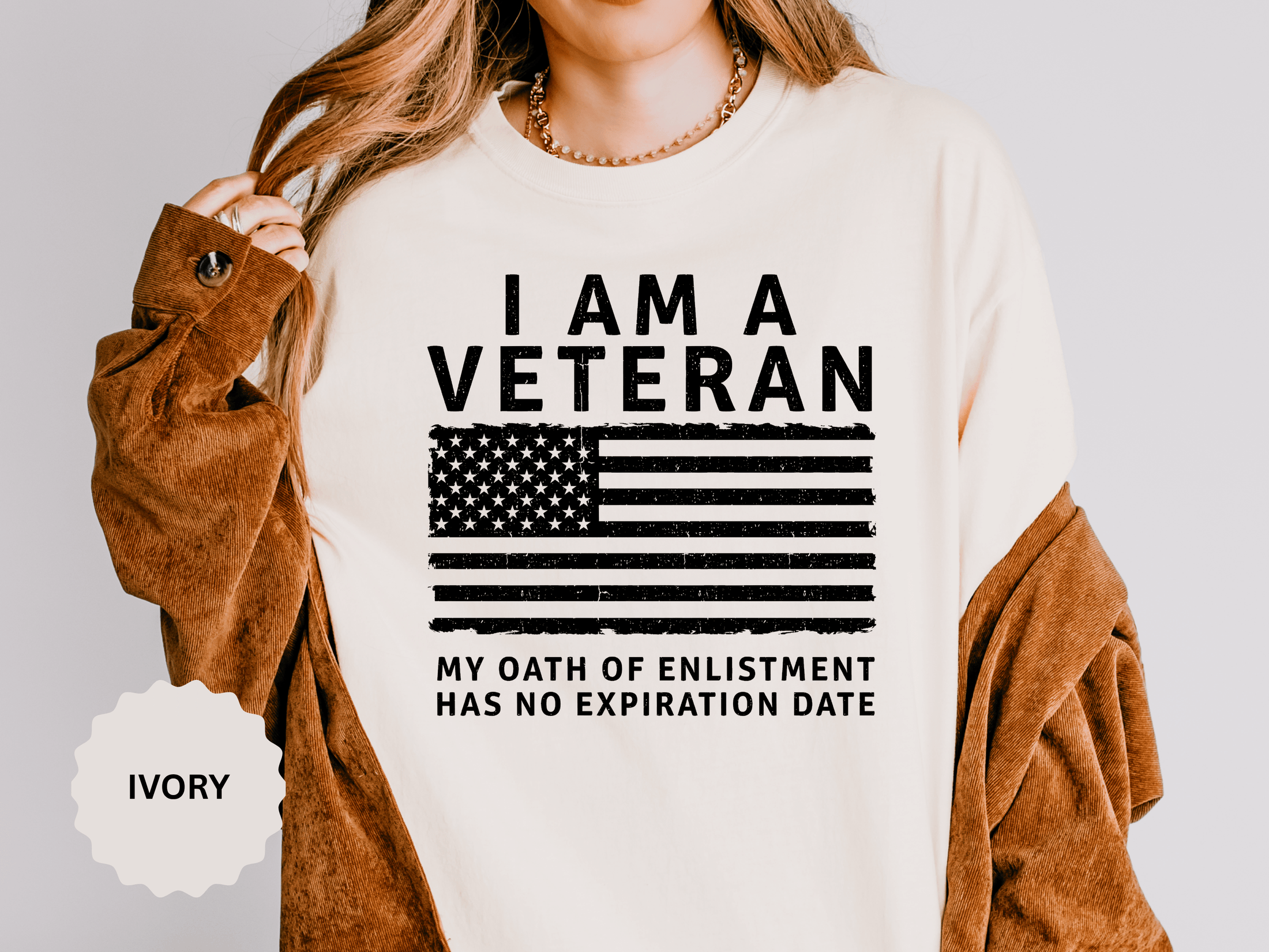 I Am a Veteran Shirt, My Oath Has No Expiration Date T-Shirt, Patriotic Military Gift, Veterans Day Tee for Retired Service Member