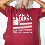 I Am a Veteran Shirt, My Oath Has No Expiration Date T-Shirt, Patriotic Military Gift, Veterans Day Tee for Retired Service Member