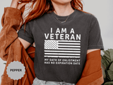 I Am a Veteran Shirt, My Oath Has No Expiration Date T-Shirt, Patriotic Military Gift, Veterans Day Tee for Retired Service Member