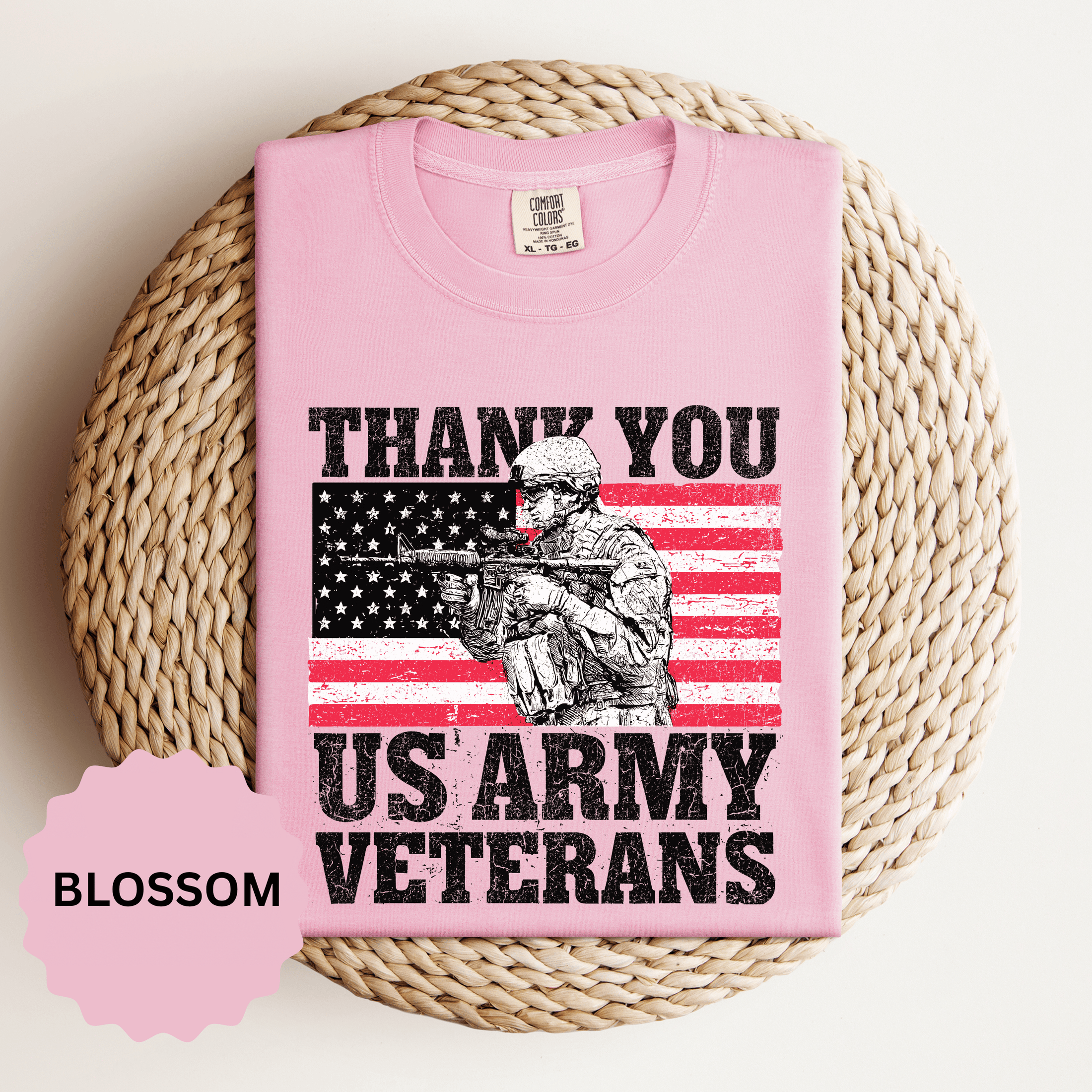 Thank You US Army Veterans Shirt, Patriotic Soldier T-Shirt, Military Appreciation Gift, American Flag Tee for Veterans Day or Retirement