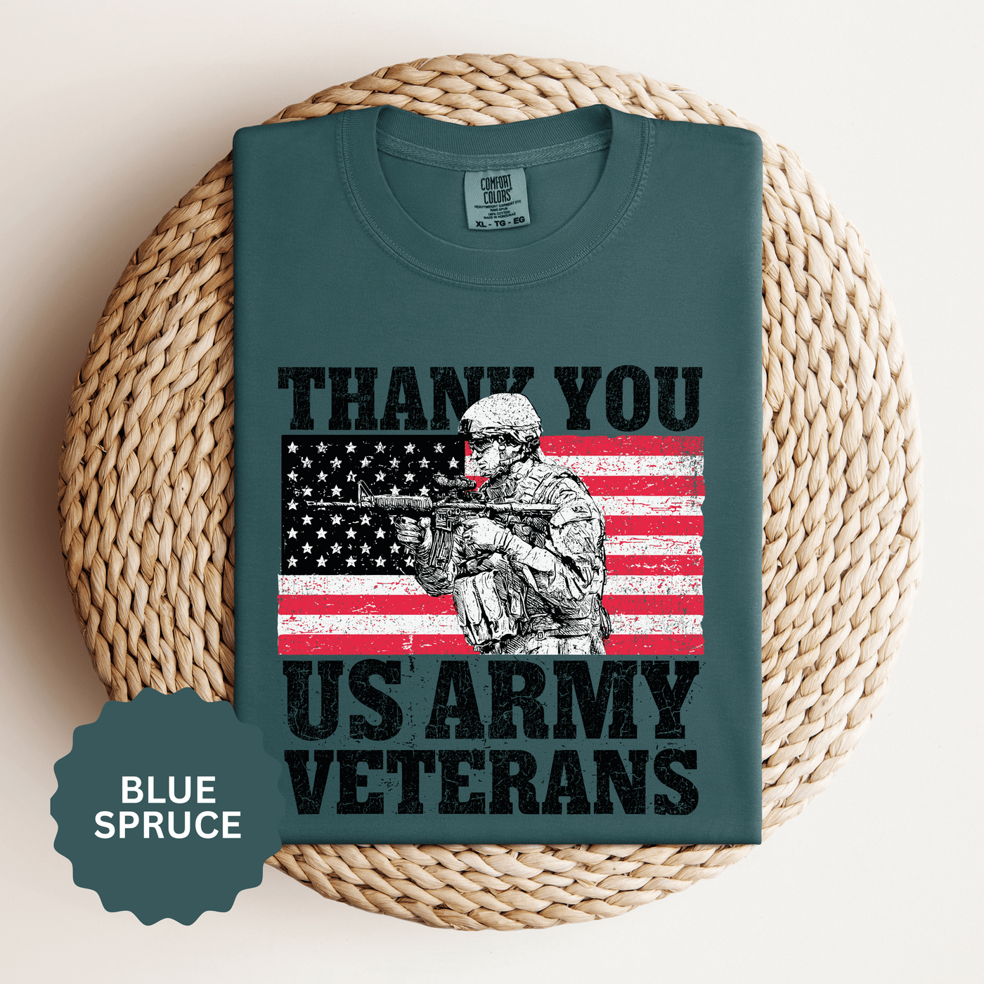 Thank You US Army Veterans Shirt, Patriotic Soldier T-Shirt, Military Appreciation Gift, American Flag Tee for Veterans Day or Retirement