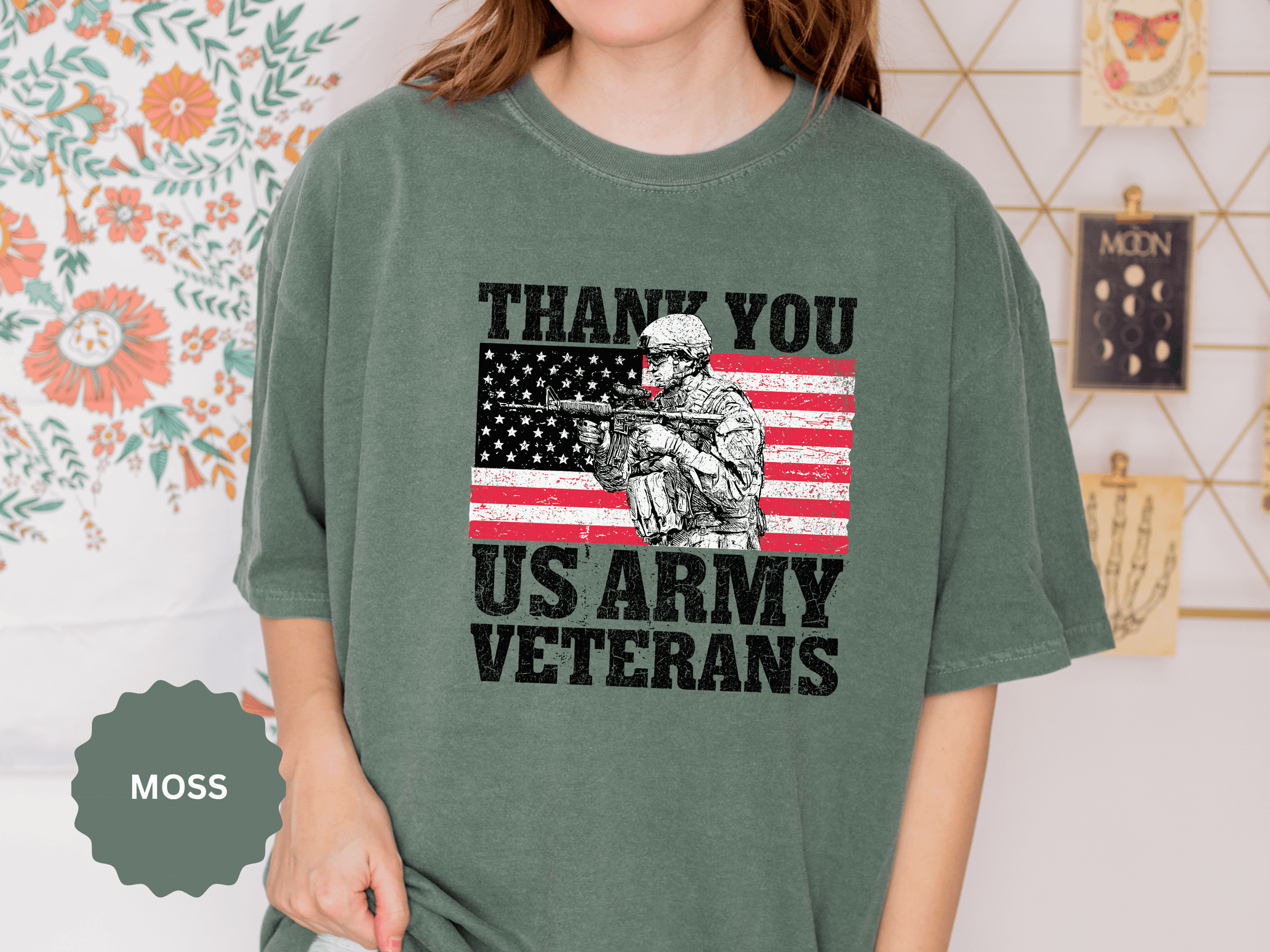 Thank You US Army Veterans Shirt, Patriotic Soldier T-Shirt, Military Appreciation Gift, American Flag Tee for Veterans Day or Retirement