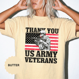 Thank You US Army Veterans Shirt, Patriotic Soldier T-Shirt, Military Appreciation Gift, American Flag Tee for Veterans Day or Retirement